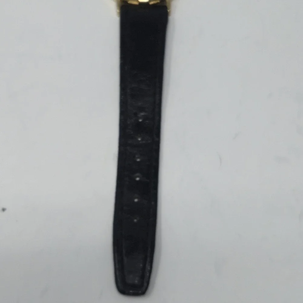 Vintage Suizo Quartz Watch Sun Moon Phase Day Night Dial Gold Tone Roman Bezel